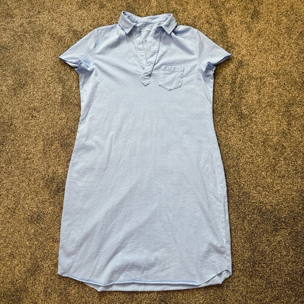 Frank & Eileen Lauren Polo Dress Size Medium Pale Blue Preppy USA Casual Summer